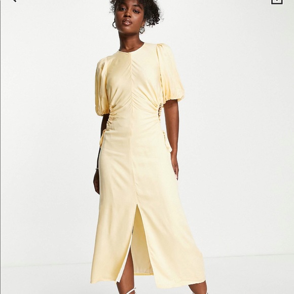 Asos/ Nobody’s Problem Yellow Dress - Picture 2 of 2